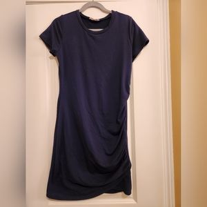 Navy short sleeve dress
